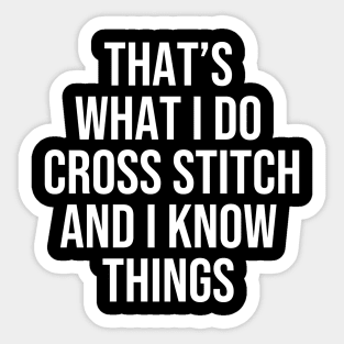 Cross Stitching Sticker